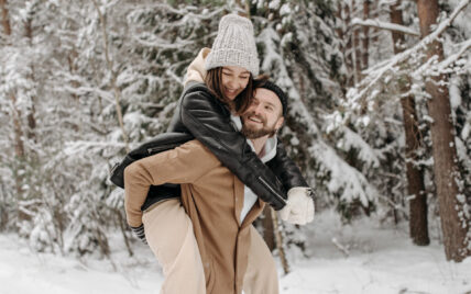 Winter Couple in Forest